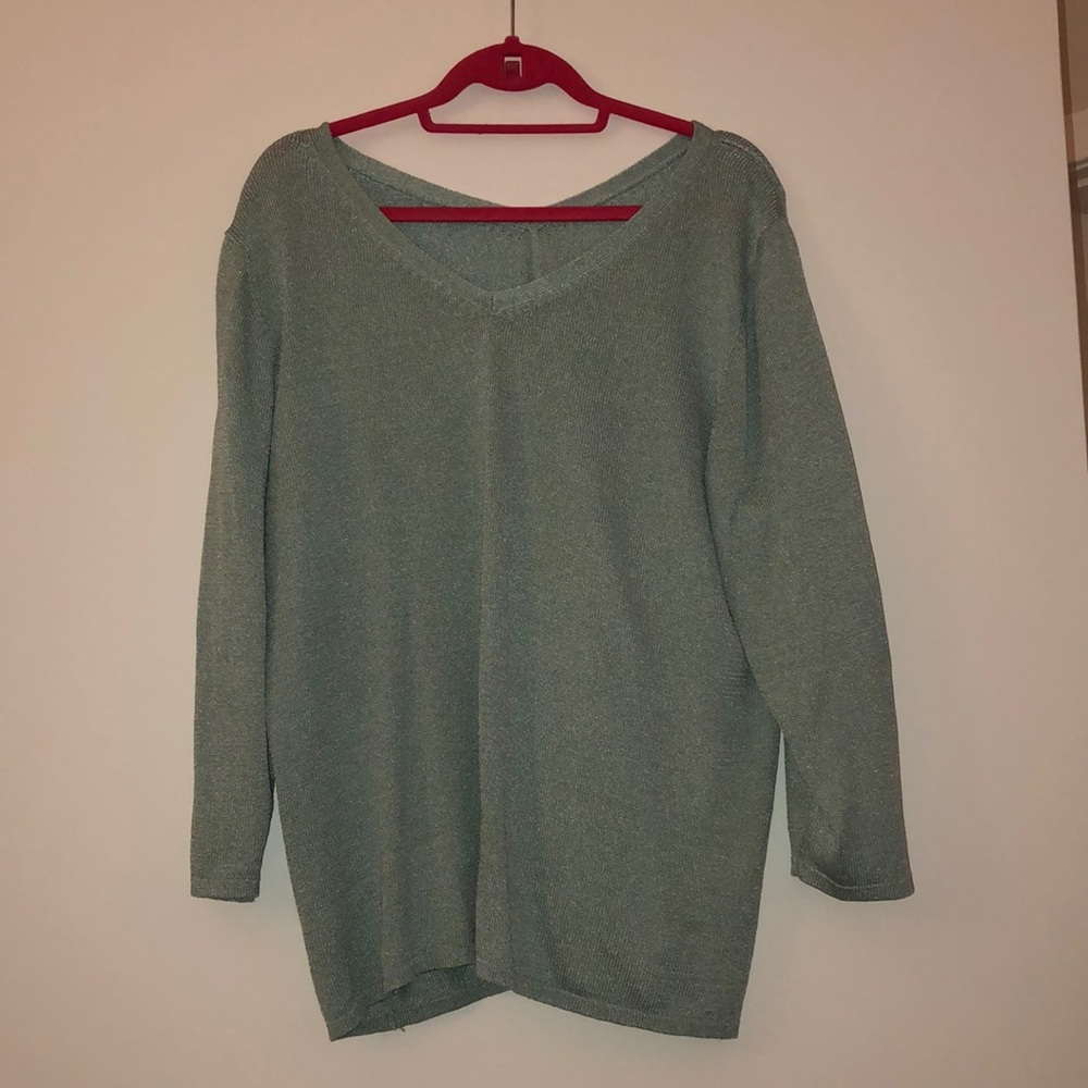 Light Teal Vneck Sweater